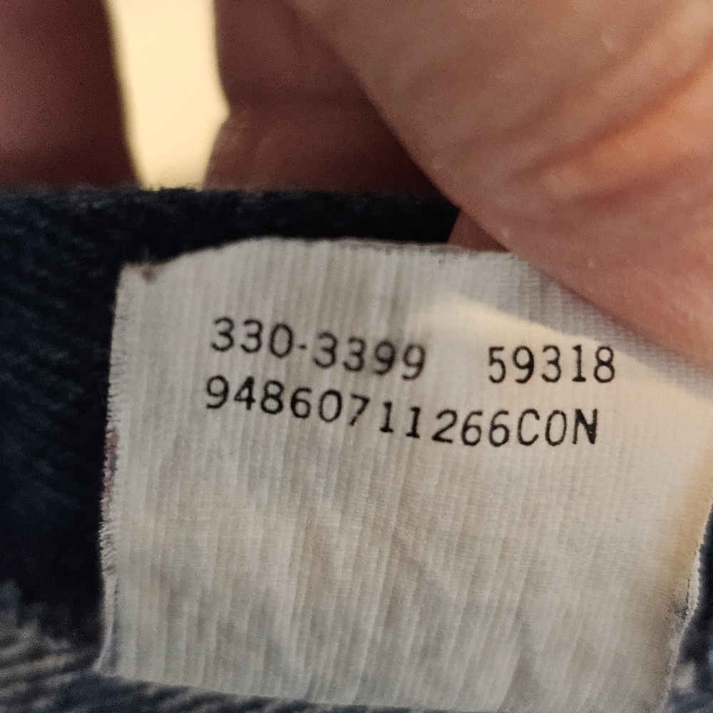 Vintage Lee Womens Denim Bib Overalls Button Front Taper Leg Size 3 Made In USA - Picture 12 of 12